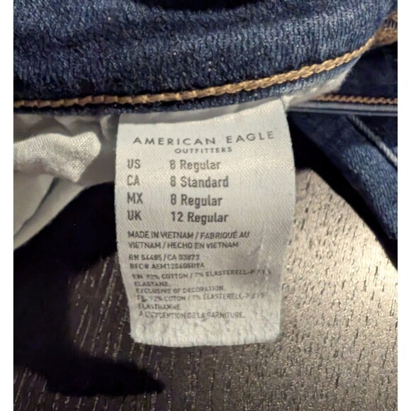 American Eagle Size 8 Hi Rise Jegging Jeans Womens AE Super Stretch Regular - Picture 4 of 8